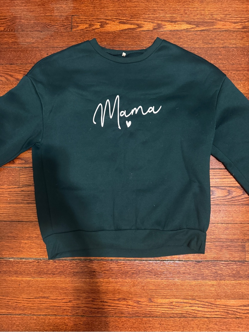 Mama Script Crewneck Sweatshirt - Dark Green